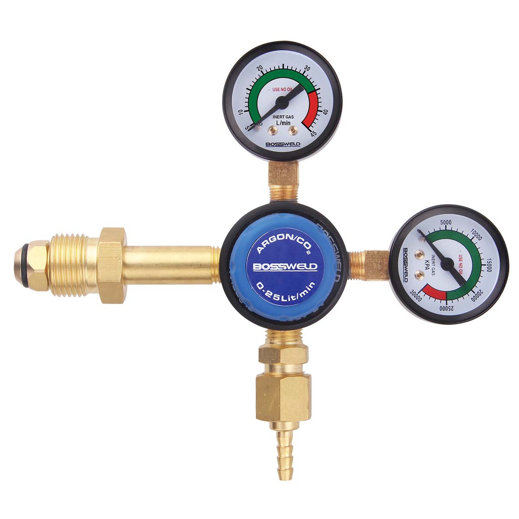 Bossweld Argon Regulators - Dual Stage