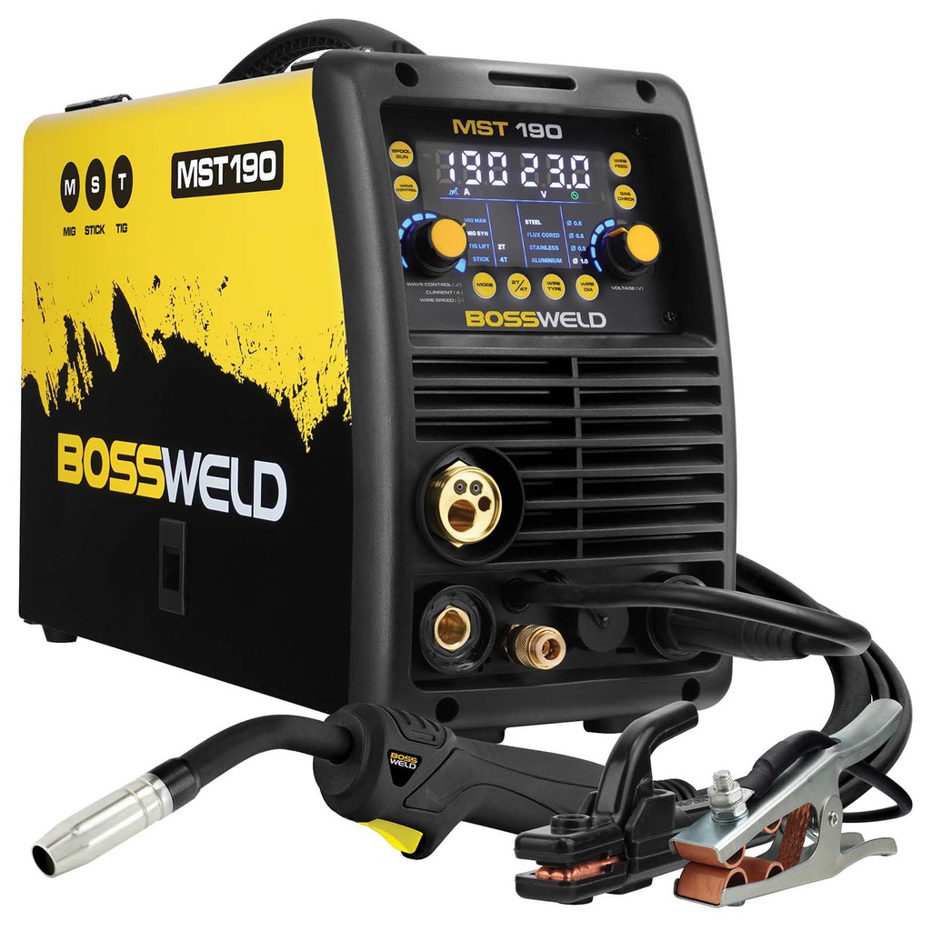Bossweld MST190 MIG/Stick/Tig Inverter Welder
