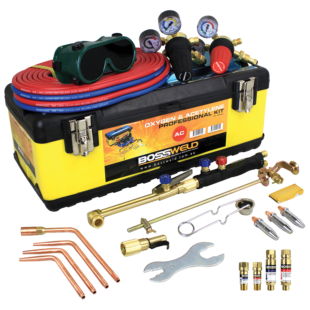 Bossweld Oxy./Acet. Professional Toolbox Gas Kit FBA